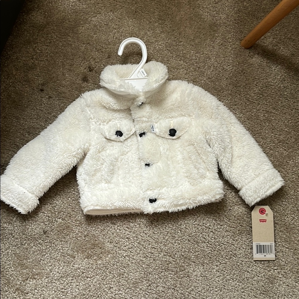 Cozy White Kids Jacket